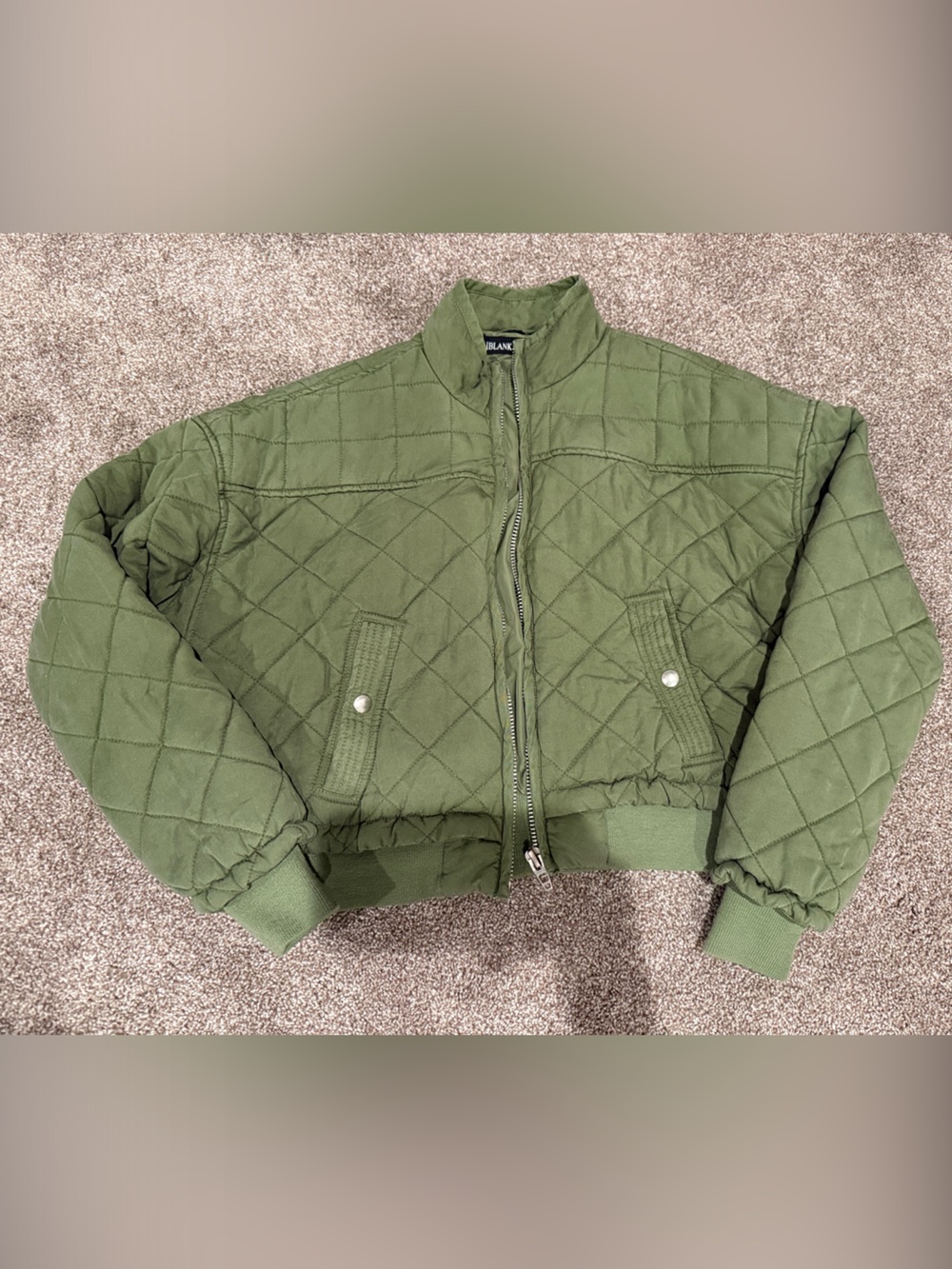 Blank NYC Quilted Drip Shoulder Bomber Jacket